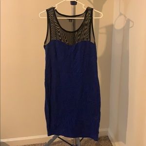 Forever 21 blue and black fitted dress.